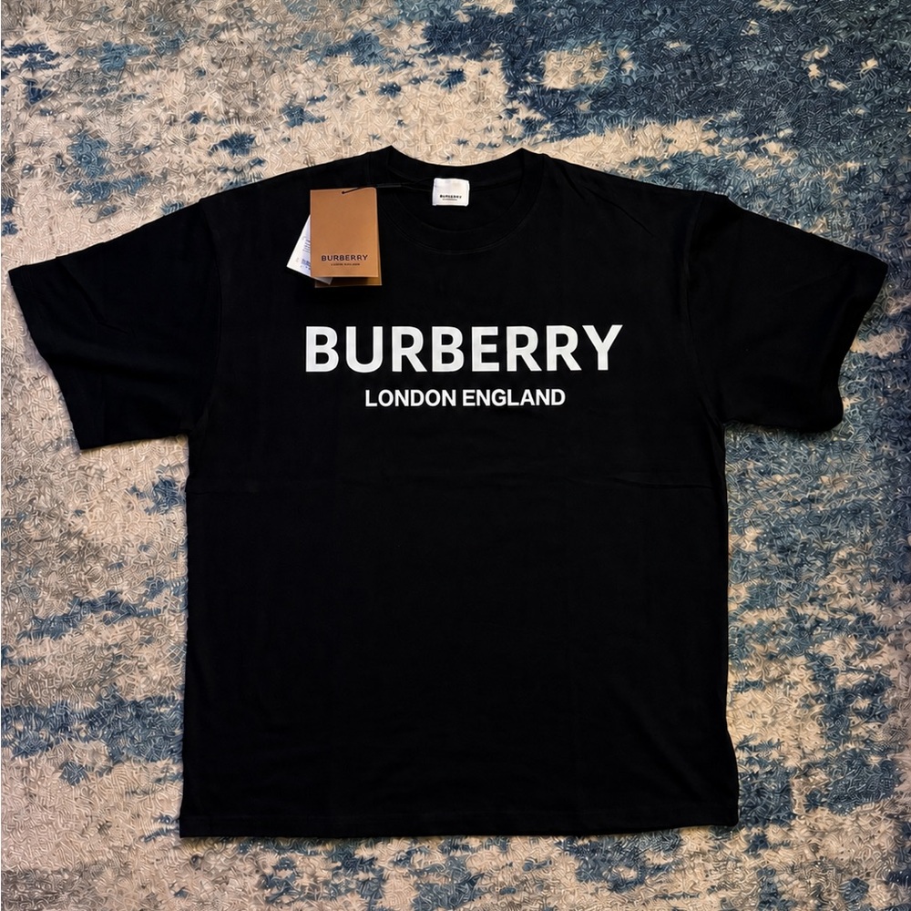 Burberry Black Logo Crewneck T-Shirt - Men XXL